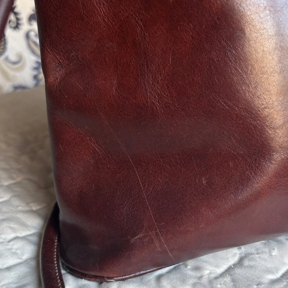 H’Joe Brown Leather Backpack/Shoulder Bag
